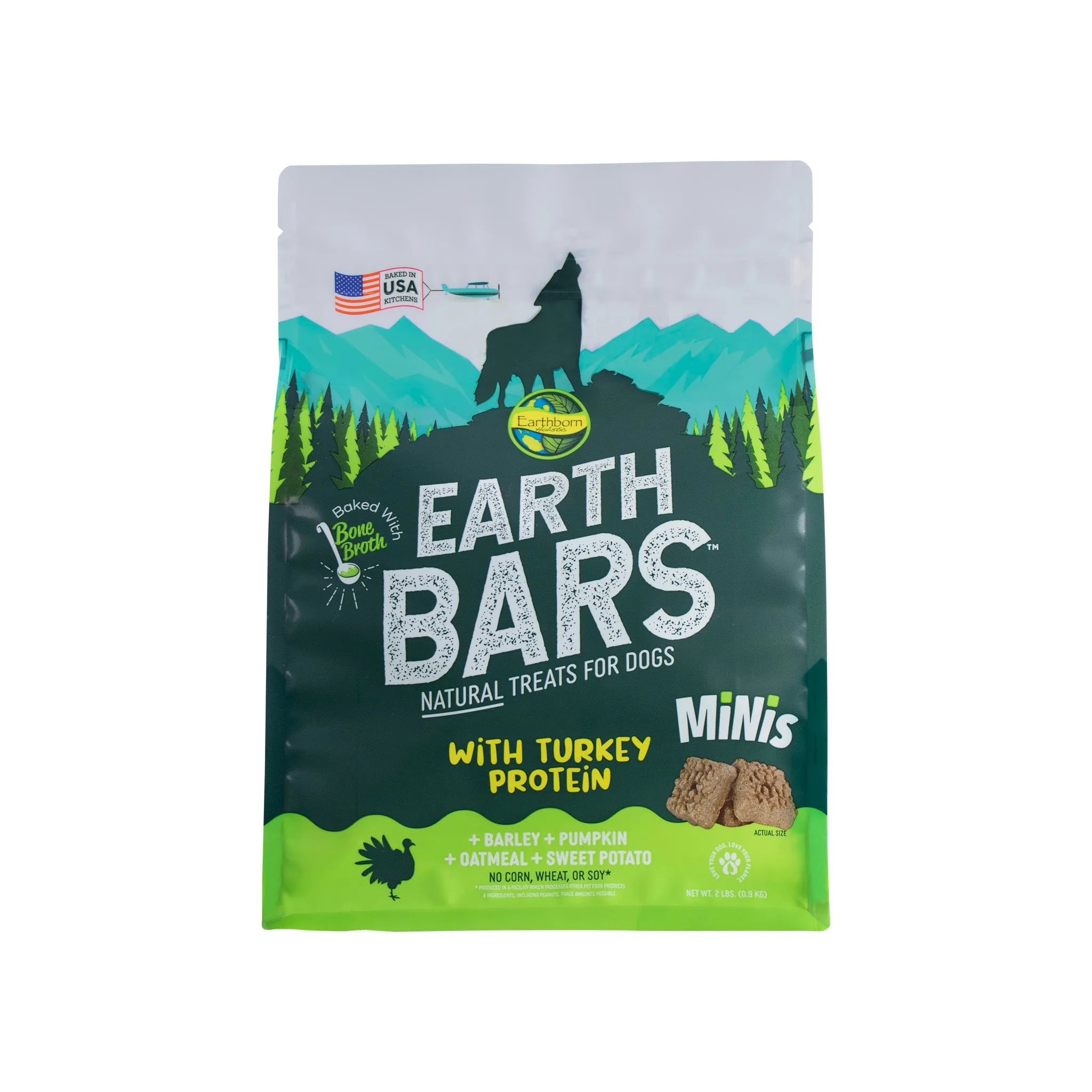 Earthborn Holistic Earthbars Turkey Mini Crunchy Dog Treats