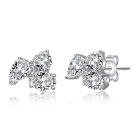 Eloise Triple Cluster Stud Earrings