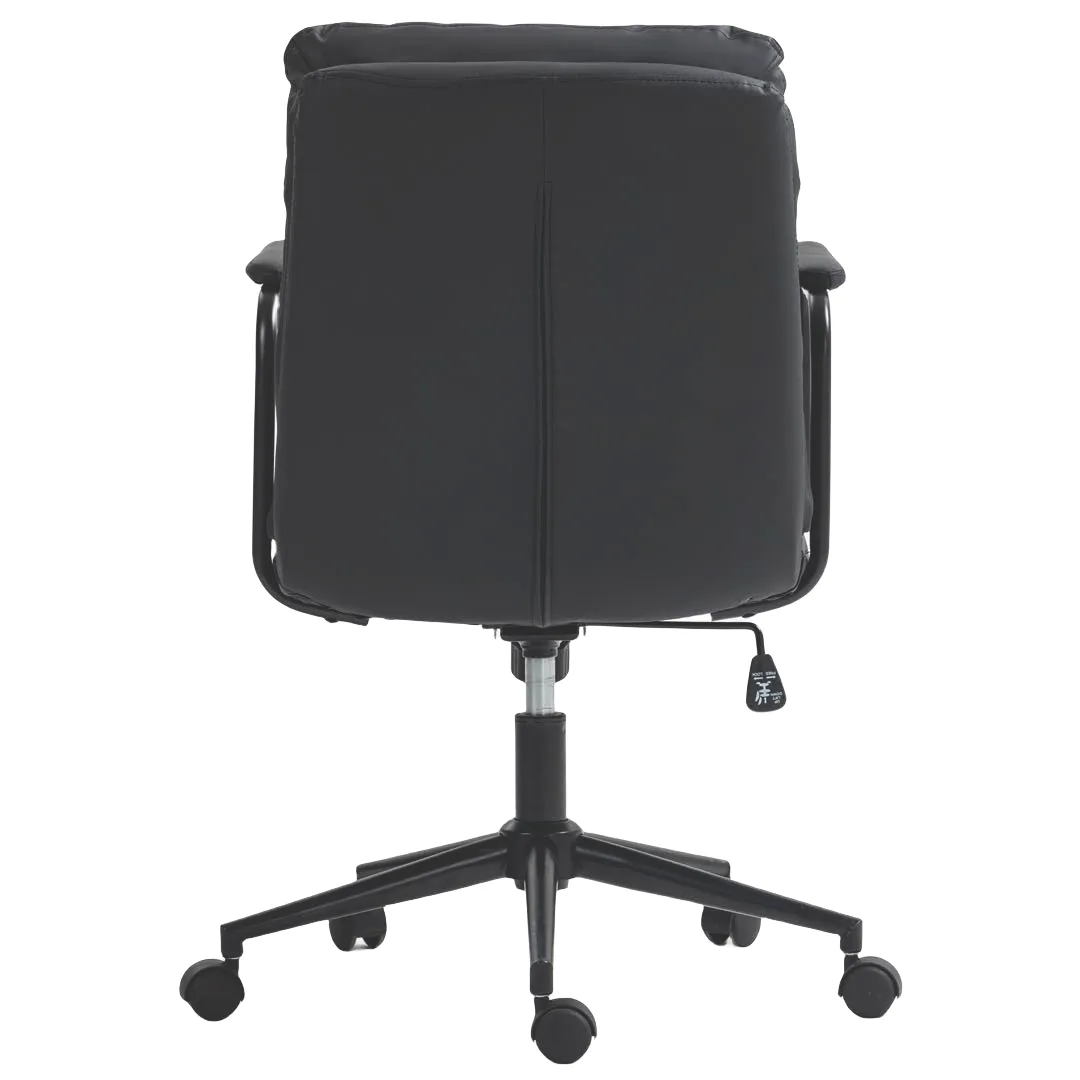 Ergonomic Faux Leather Swivel Office Chair, Adjustable