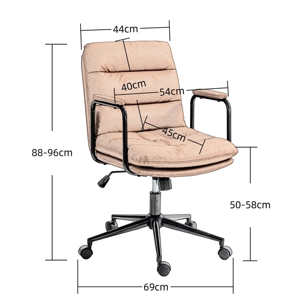 Ergonomic Faux Leather Swivel Office Chair, Adjustable