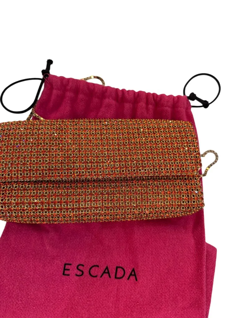 Escada Swarovski beaded evening bag 7.5 x 4