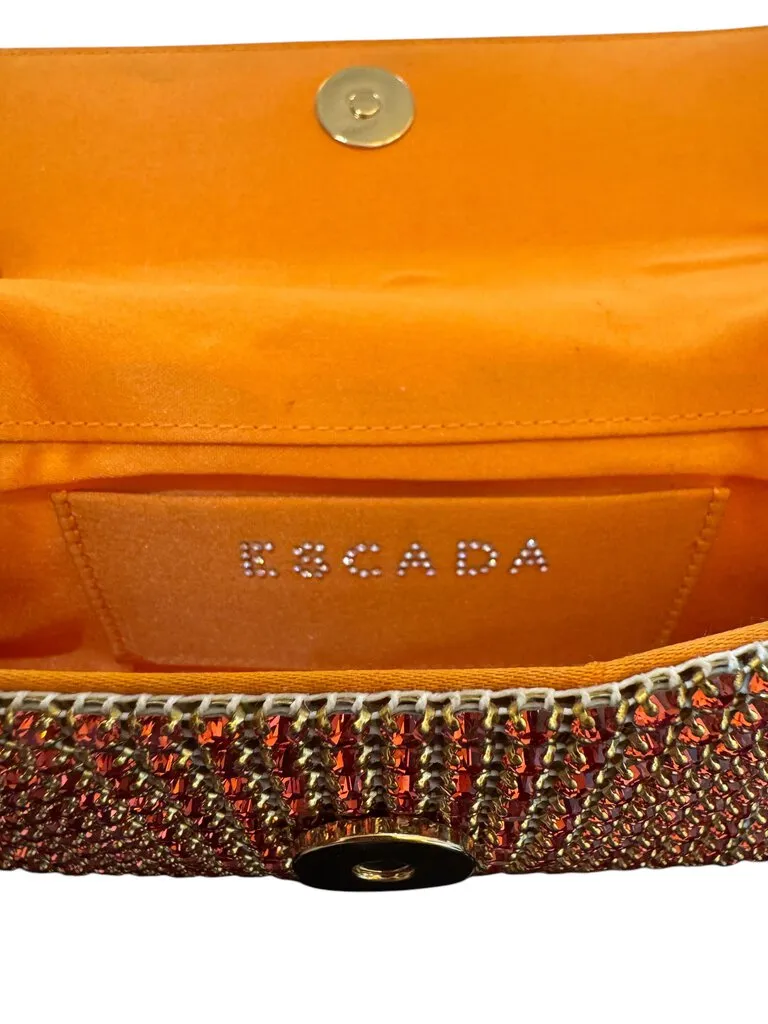 Escada Swarovski beaded evening bag 7.5 x 4