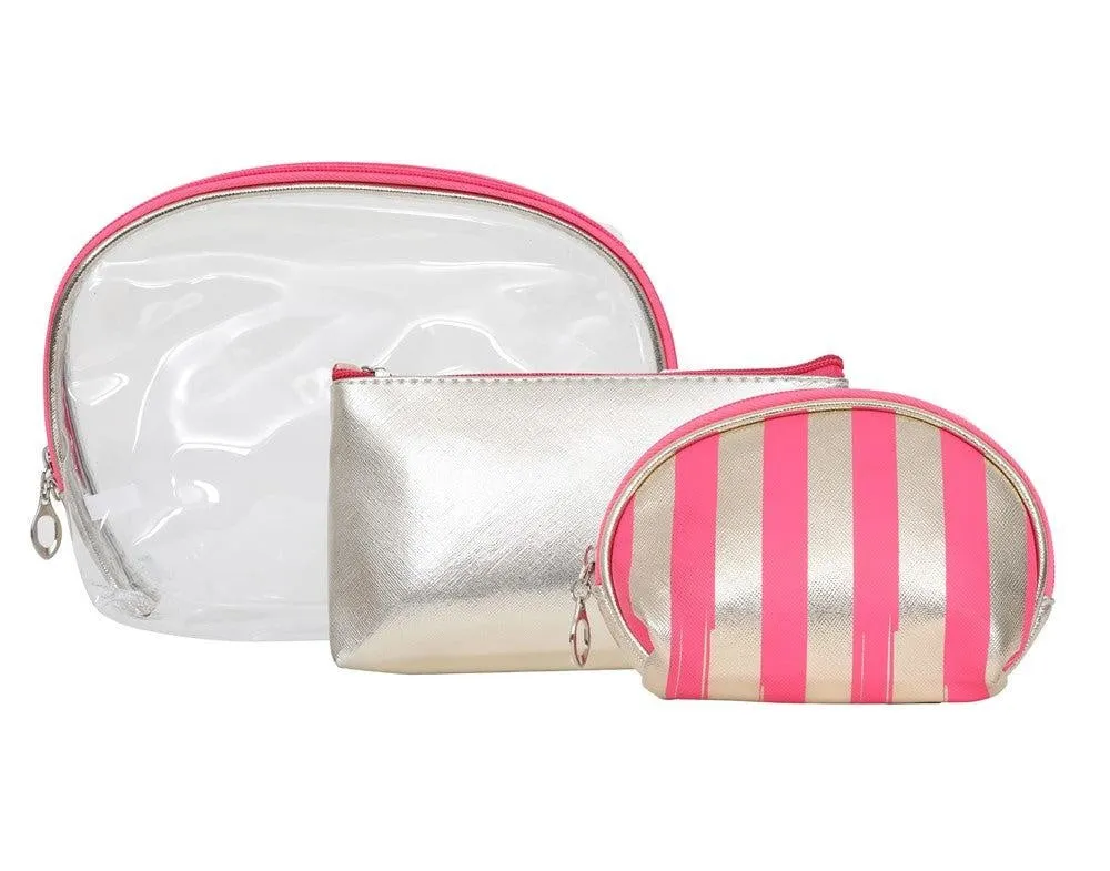 FabSeasons DarkPink 3 in one toiletry-makeup bag-pouch