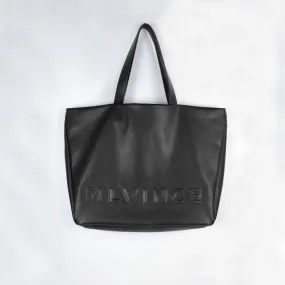 FAUX LEATHER BIG TOTE BAG