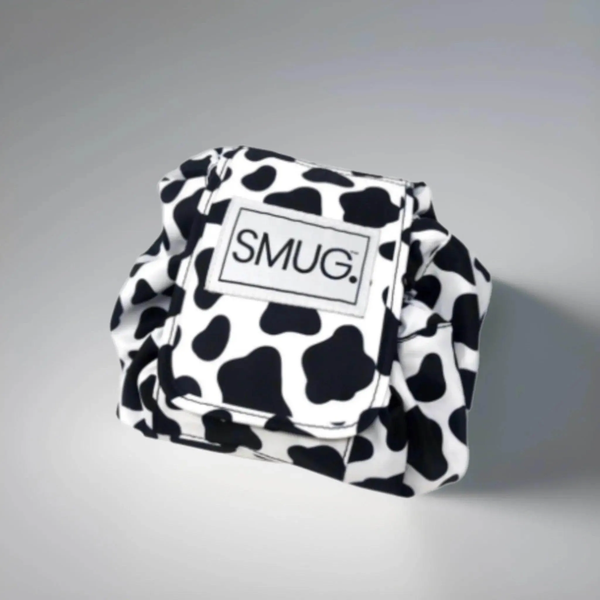 Flat Lay Makeup/Wash Bag - Cow Print