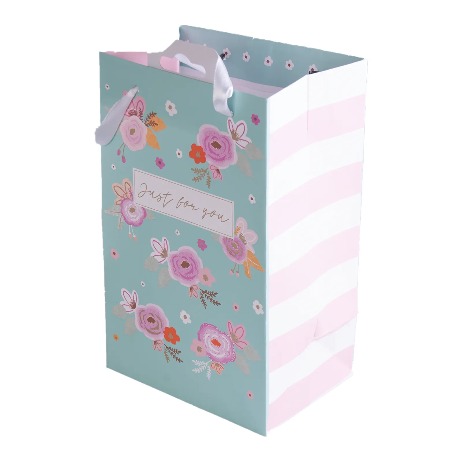 Floral Teal Gift Bag