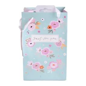 Floral Teal Gift Bag