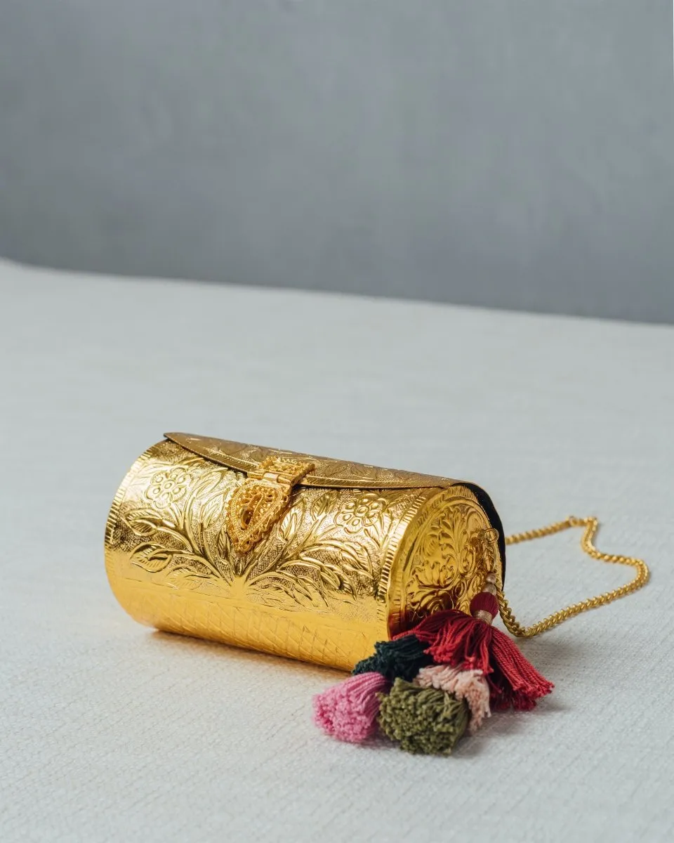 Foliage Lath Purse (Gold)