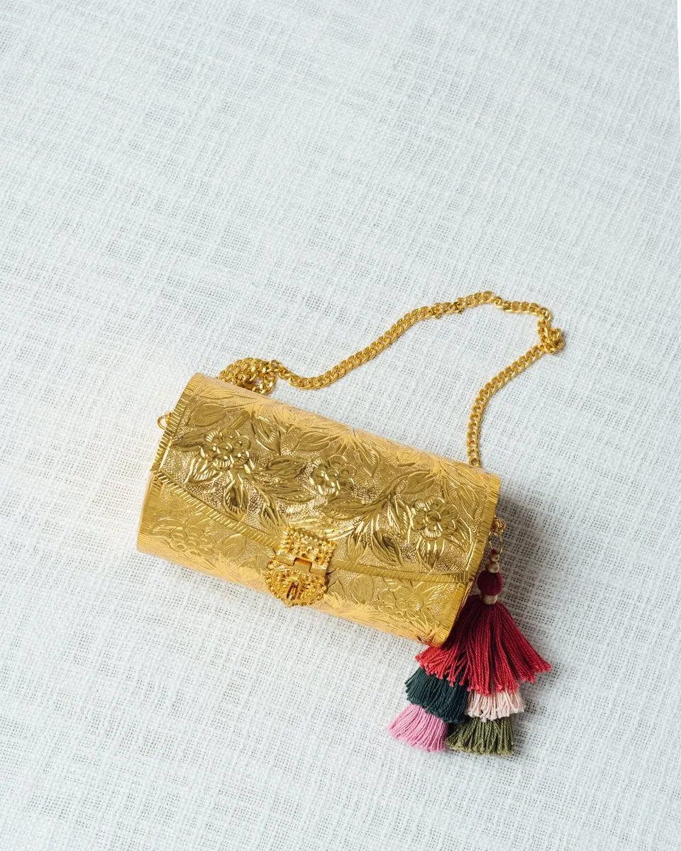 Foliage Lath Purse (Gold)