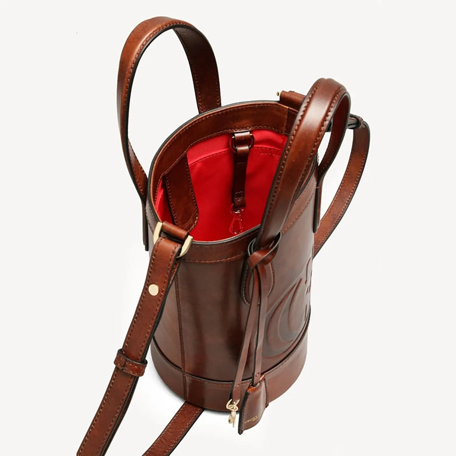 Forever Alice Bucket Bag - Cognac Hand Finished Luxury Leather