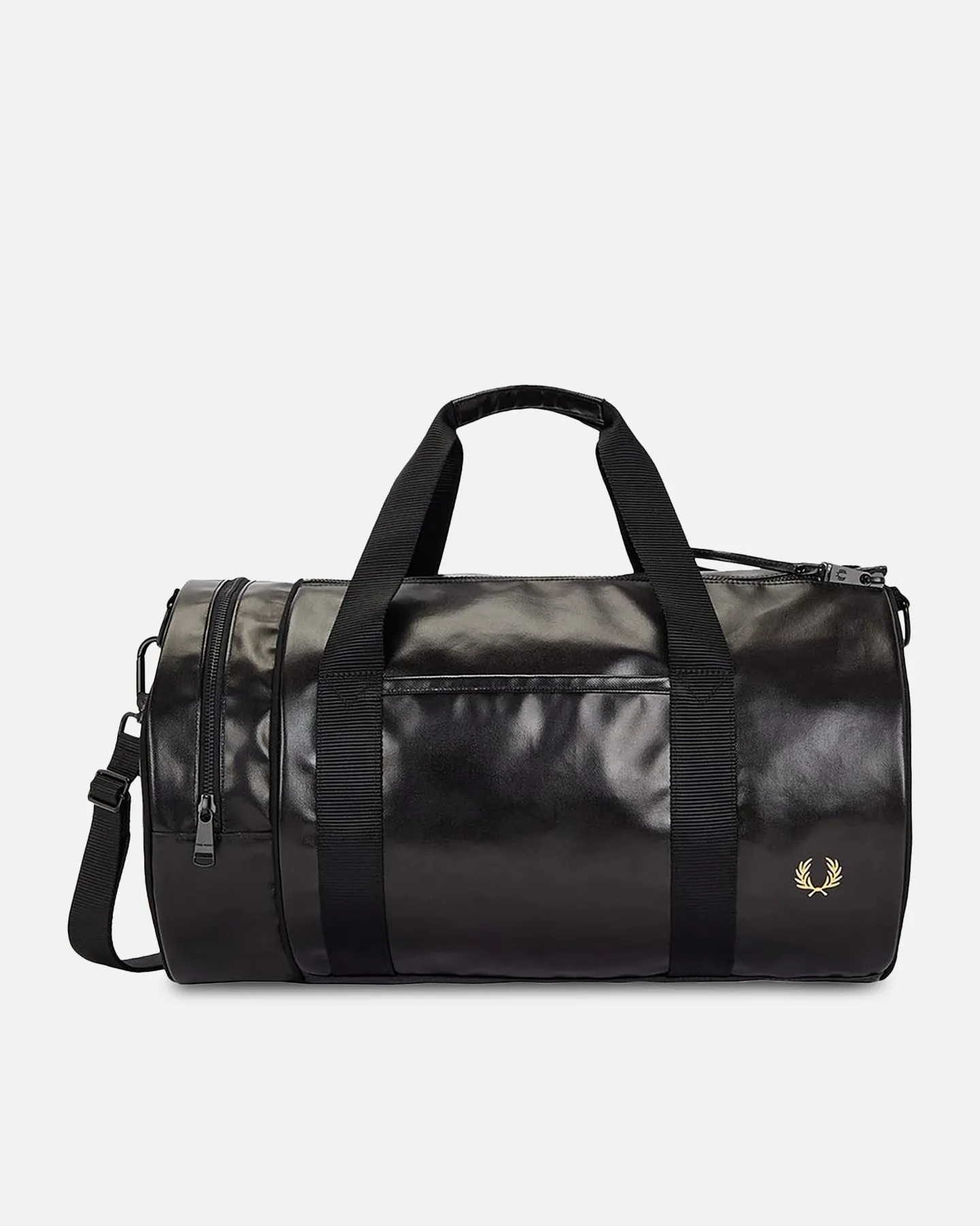 Fred Perry Tonal Classic Barrel Bag Black/Gold