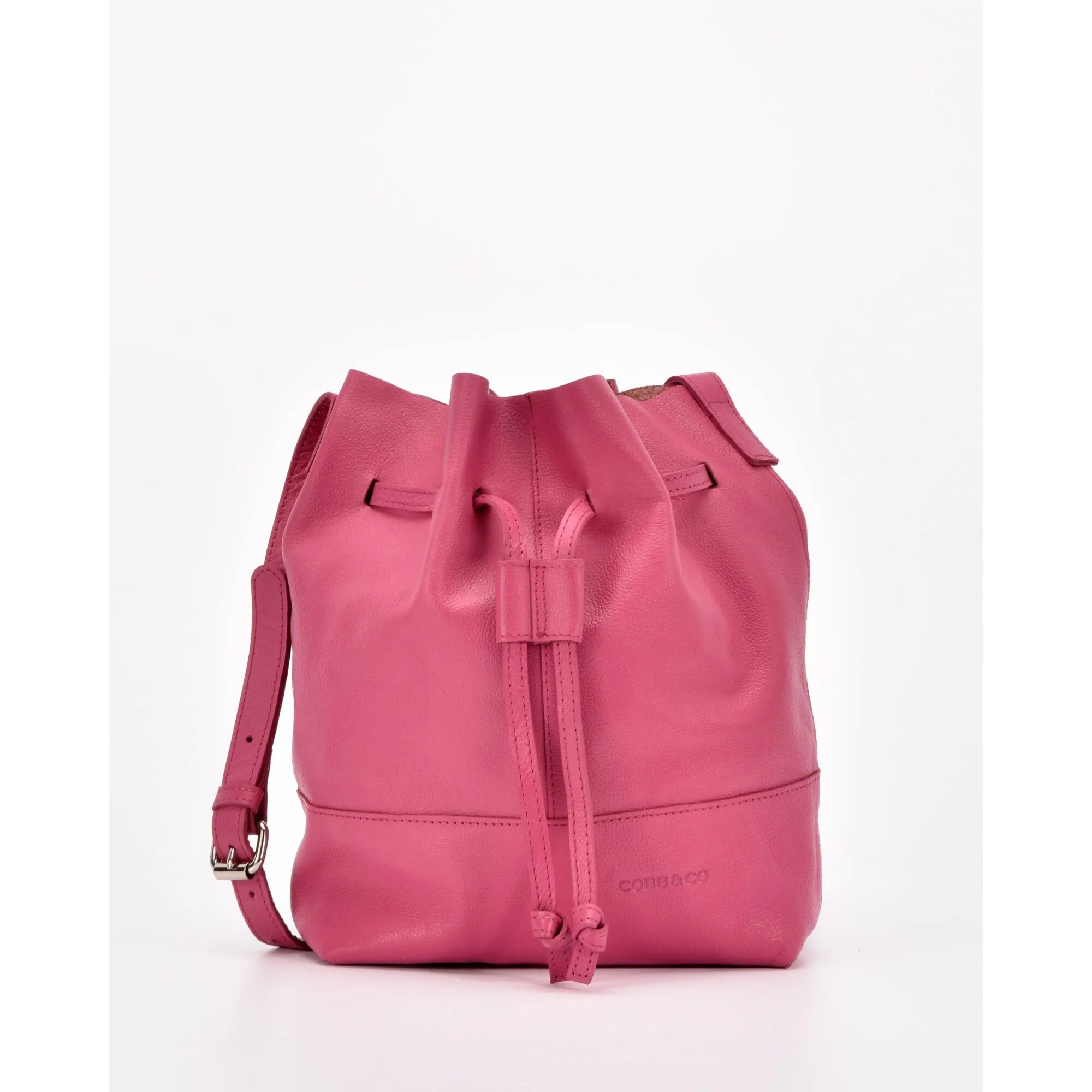 GABEE ESPERANCE LEATHER BUCKET CROSSBODY BAG