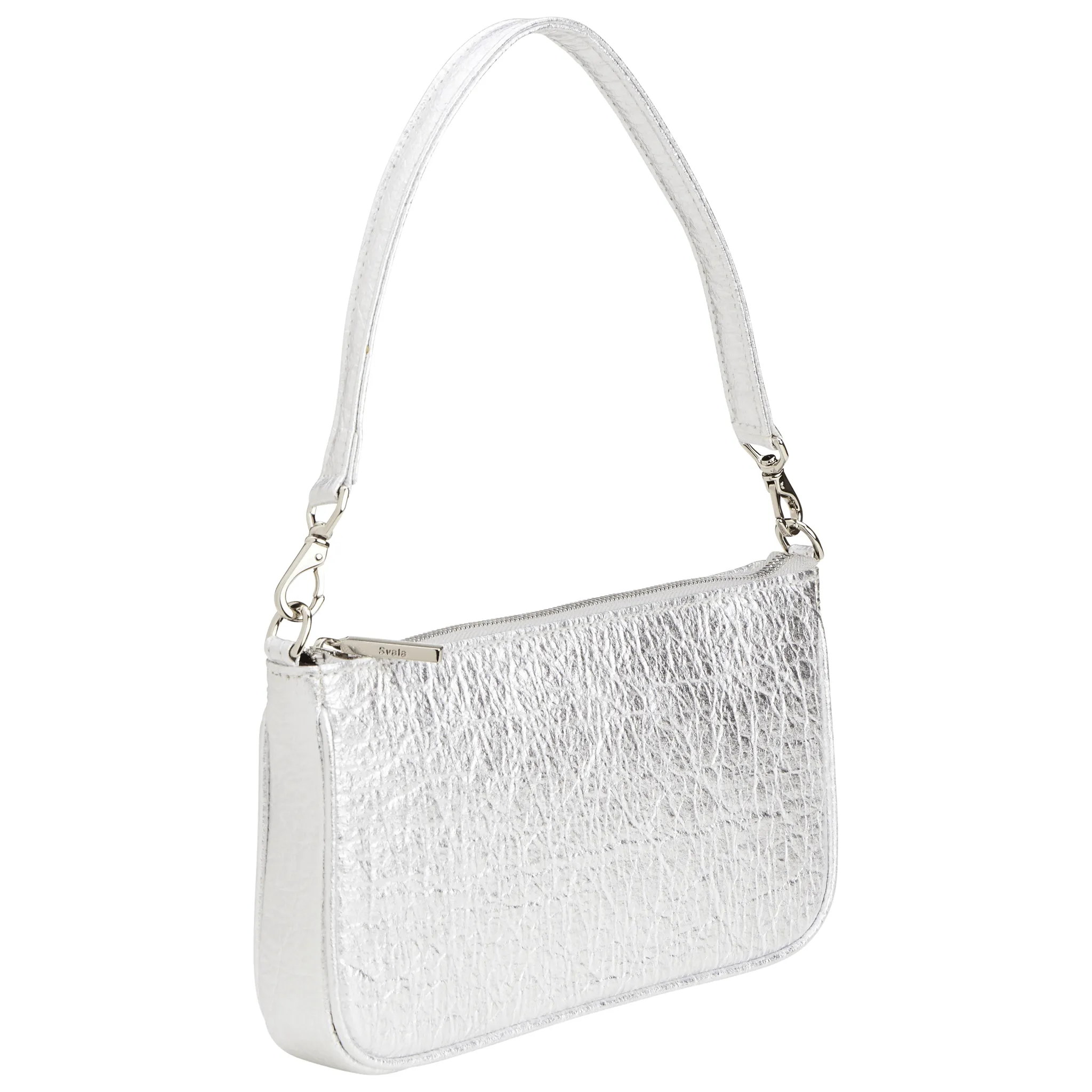 Gaia Piñatex® Vegan Shoulder Bag | Silver