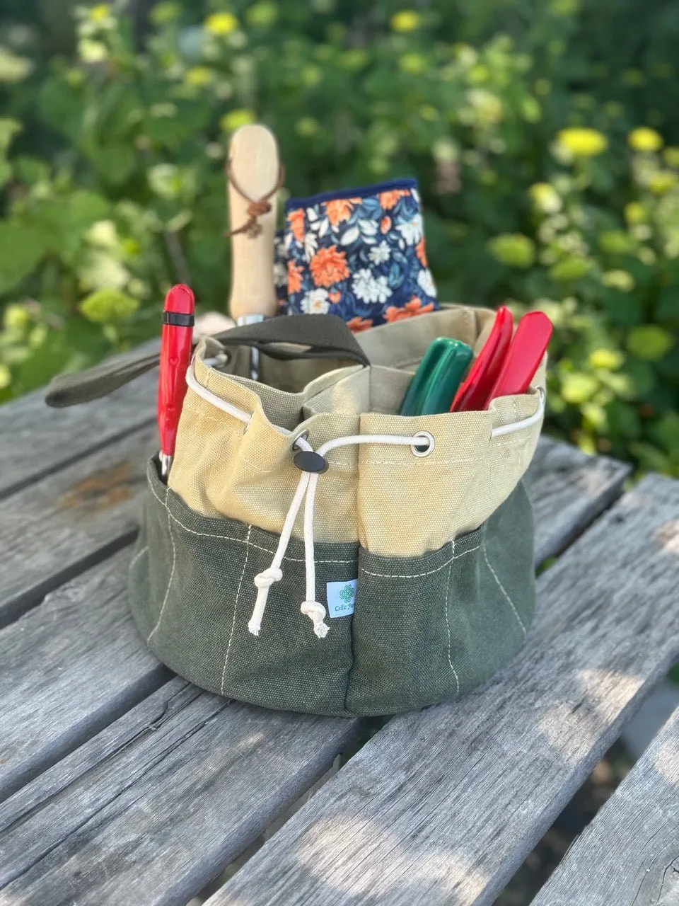 Garden Bucket Bag - Heavy Waxed Canvas