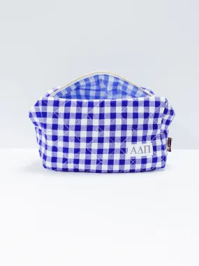 GINGHAM QUILTED MAKEUP BAG | ALPHA DELTA PI