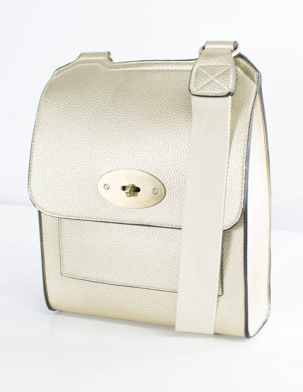 Gold Messenger Bag