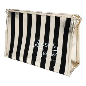 Gold Stripe Shine Makeup Bag