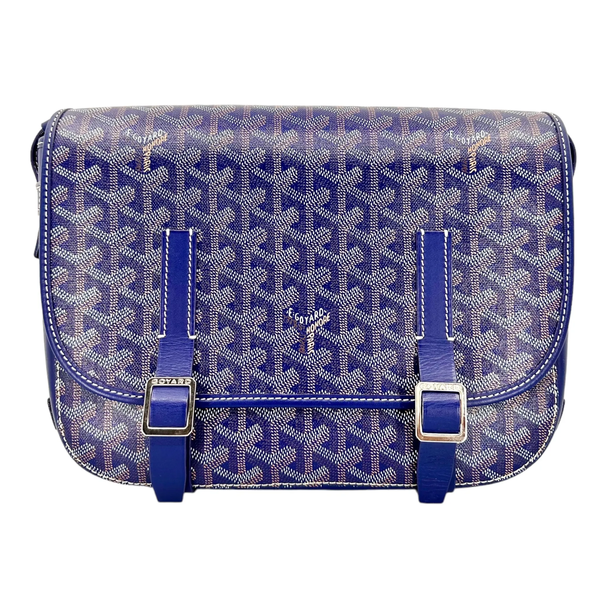 Goyard Belvedere MM Bag Navy Pre-Owned