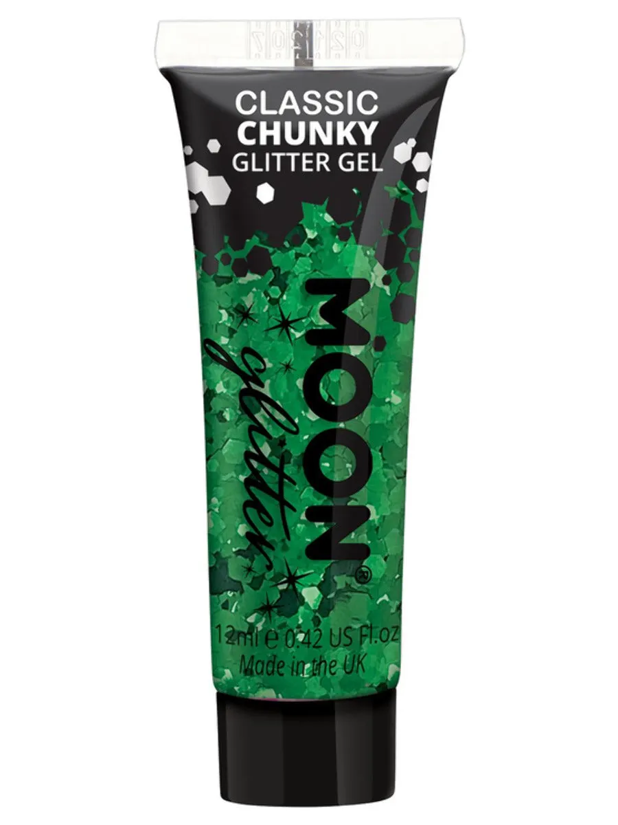 Green Face Body Chunky Glitter Gel 12ml