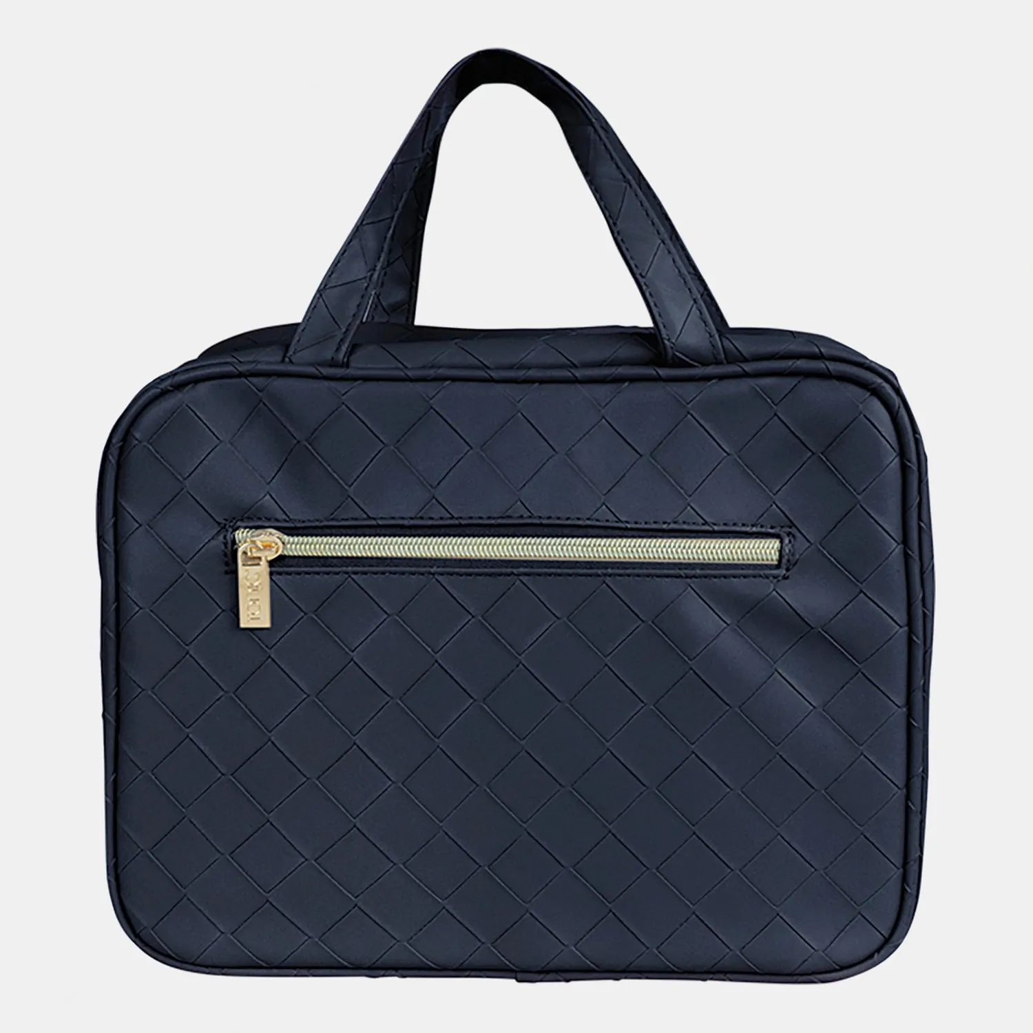 Hanging Cosmetic Bag - Woven Navy