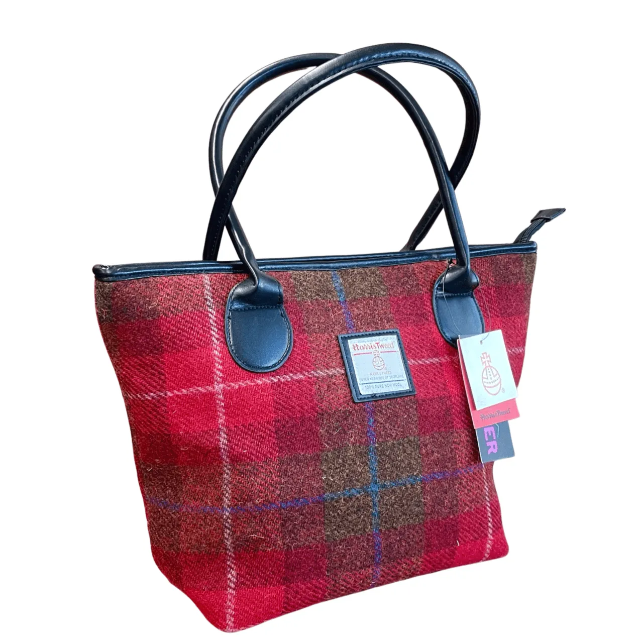 Harris Tweed Bag - Scarlet Red Tartan