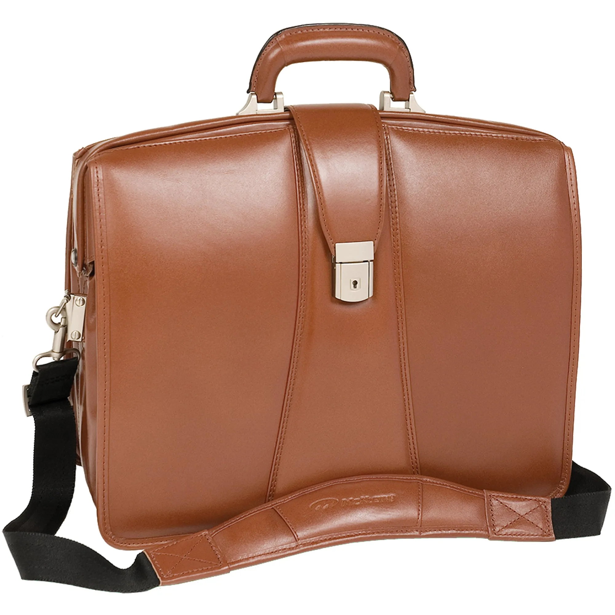 HARRISON | 17" Leather Partners Laptop Briefcase