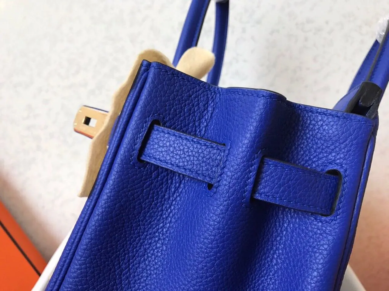 HM Birkin Electric Blue 7T For Women Gold Toned Hardware 11.8in/30cm