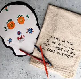 I live in fear of the day my kid asks Kitchen Tea Towels