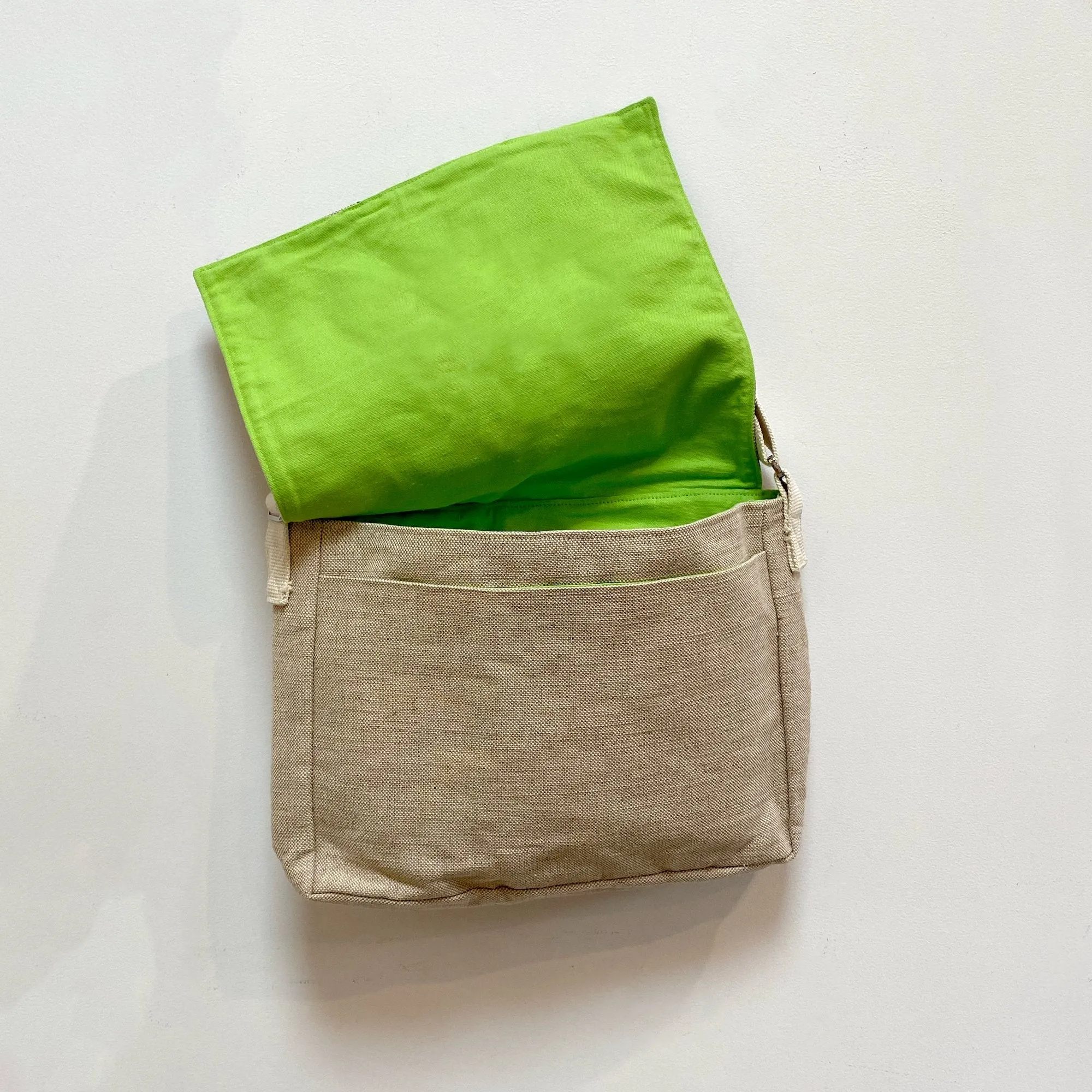 Ibis Messenger Bag in Lime Green