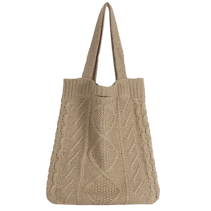 Japanese Temperament Retro Fashion Hand Knitted Bag