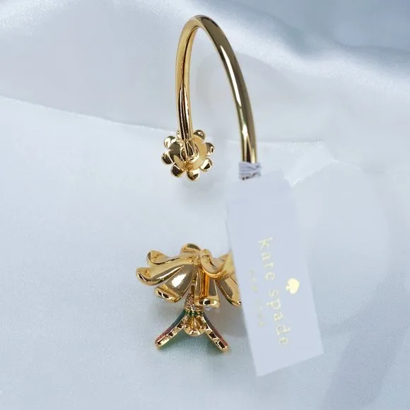 Kate Spade Dazzling Daisy Flex Cuff (Brand New) (16k Gold-Plating)