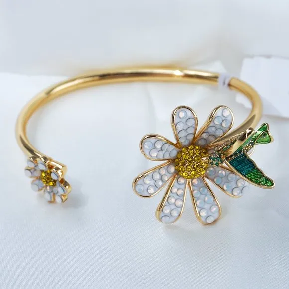 Kate Spade Dazzling Daisy Flex Cuff (Brand New) (16k Gold-Plating)