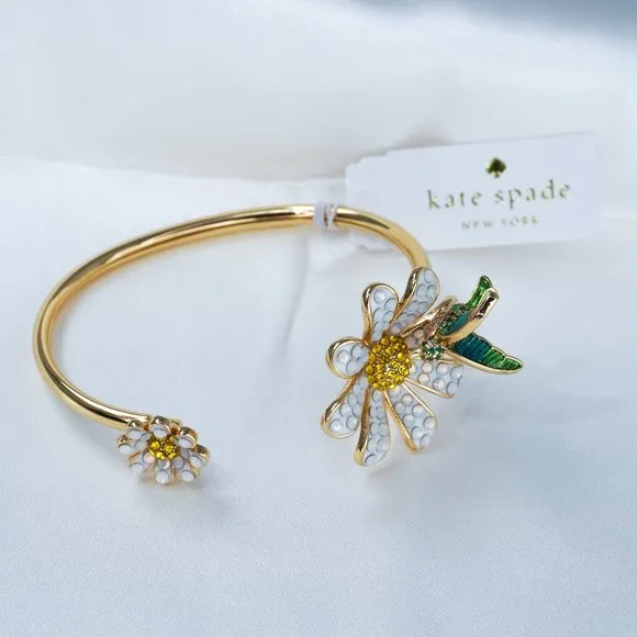 Kate Spade Dazzling Daisy Flex Cuff (Brand New) (16k Gold-Plating)