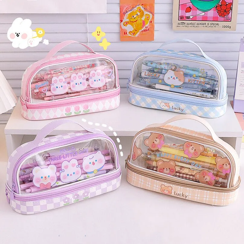 Kawaii Bunny Stationary & Make-up Bag