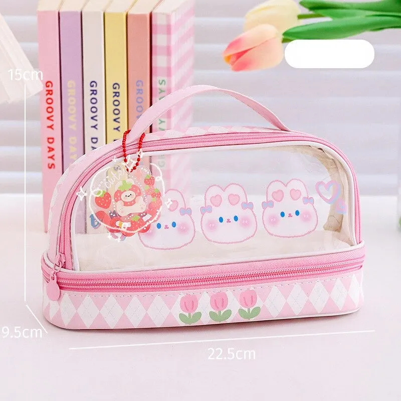 Kawaii Bunny Stationary & Make-up Bag