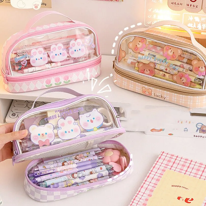 Kawaii Bunny Stationary & Make-up Bag