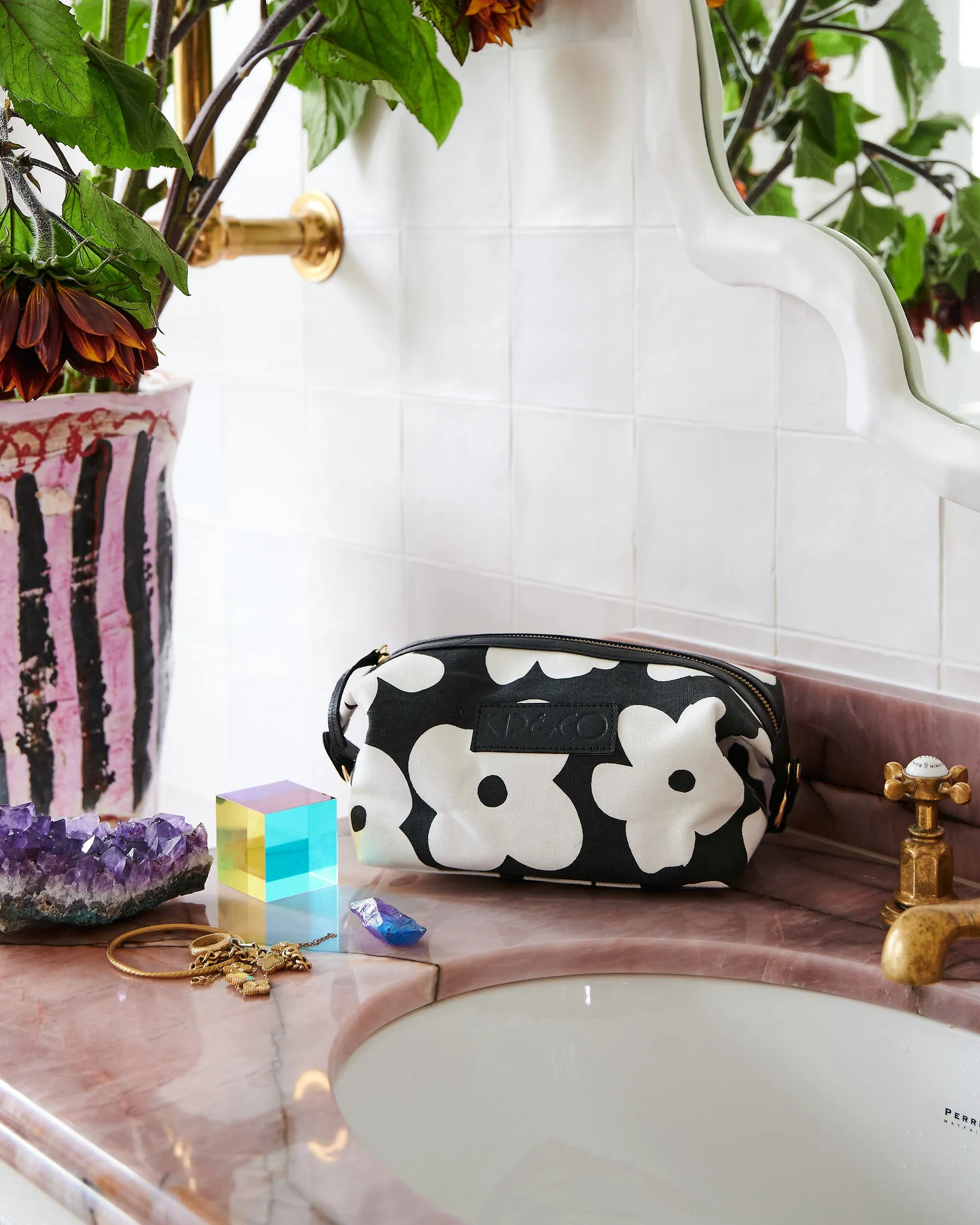 Kip & Co Flower Face Toiletry Bag