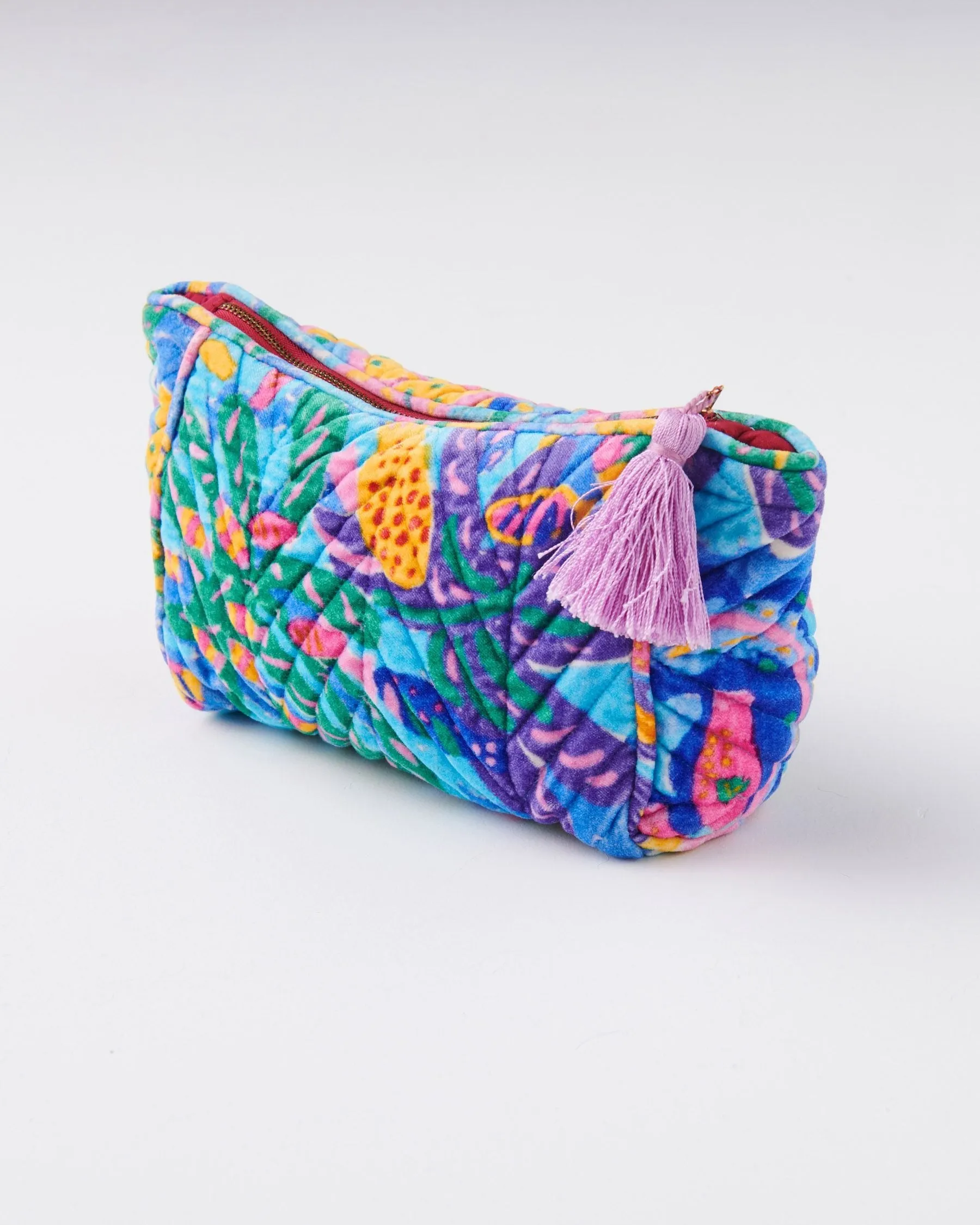 Kip&Co x Ken Done Reef Garden Velvet Toiletry Bag