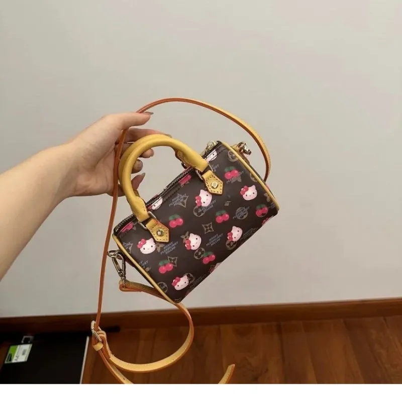 Kitty Cherry Bucket Crossbody Bag KI519