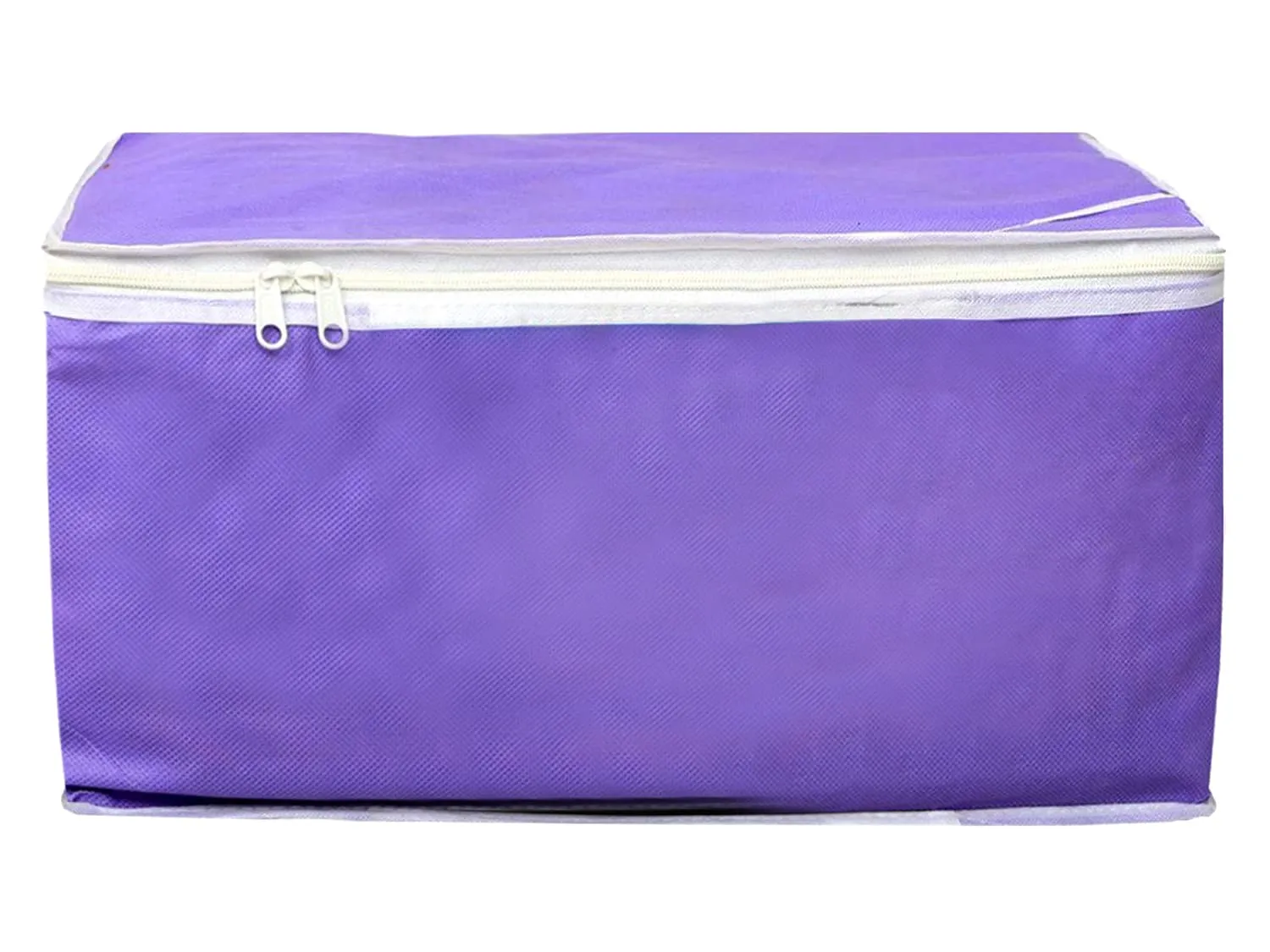 Kuber Industries Wardrobe Organizer for Clothes|Non Woven Drawer Organizer|Cloth Cover Bags for Storage|Pack of 6 (Purple)