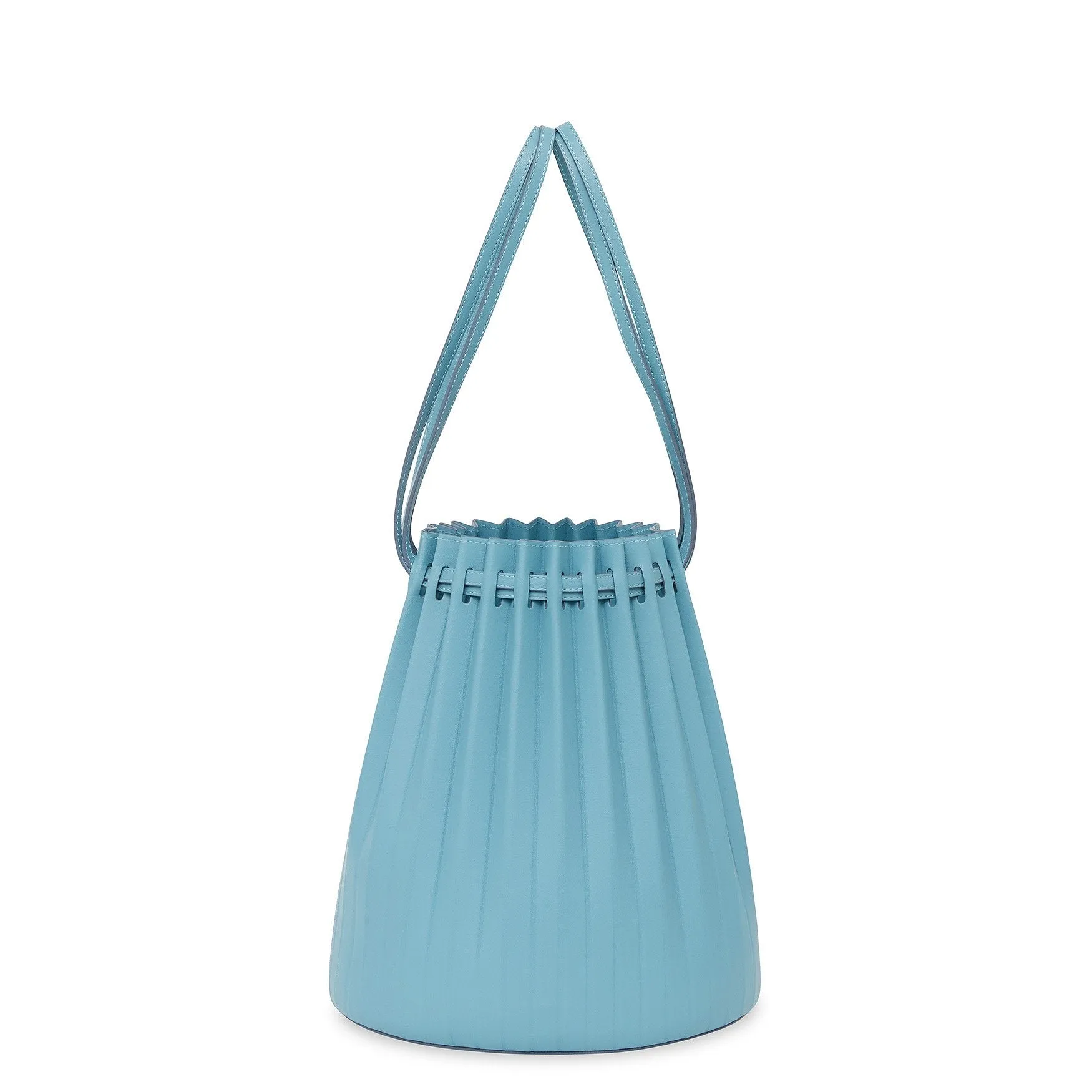 Lamb Pleated Bucket Bag - Marine