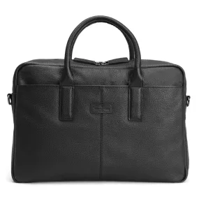 Leather Briefcase Bag Black