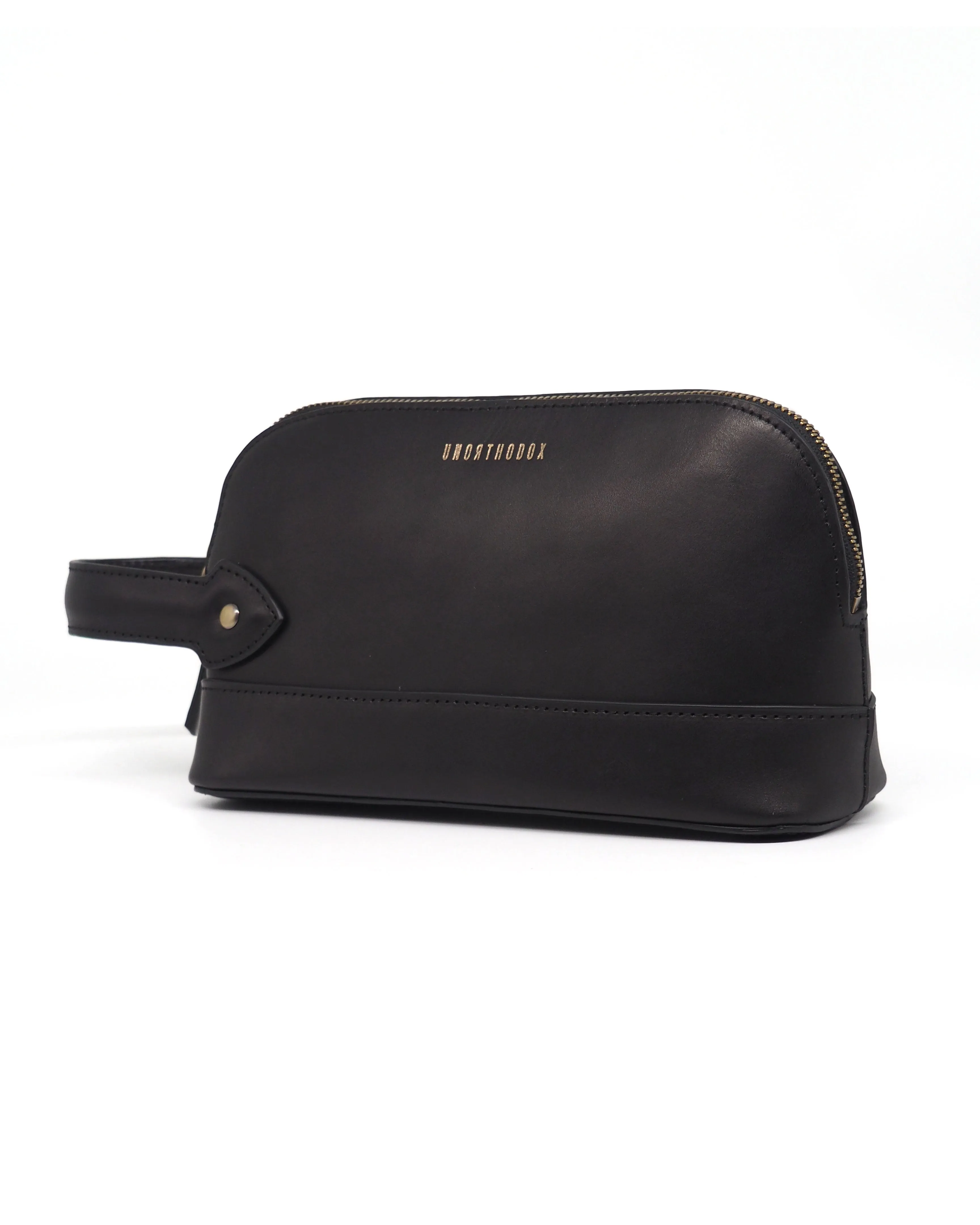 Leather Dopp Kit (Nero Lamma Belly)