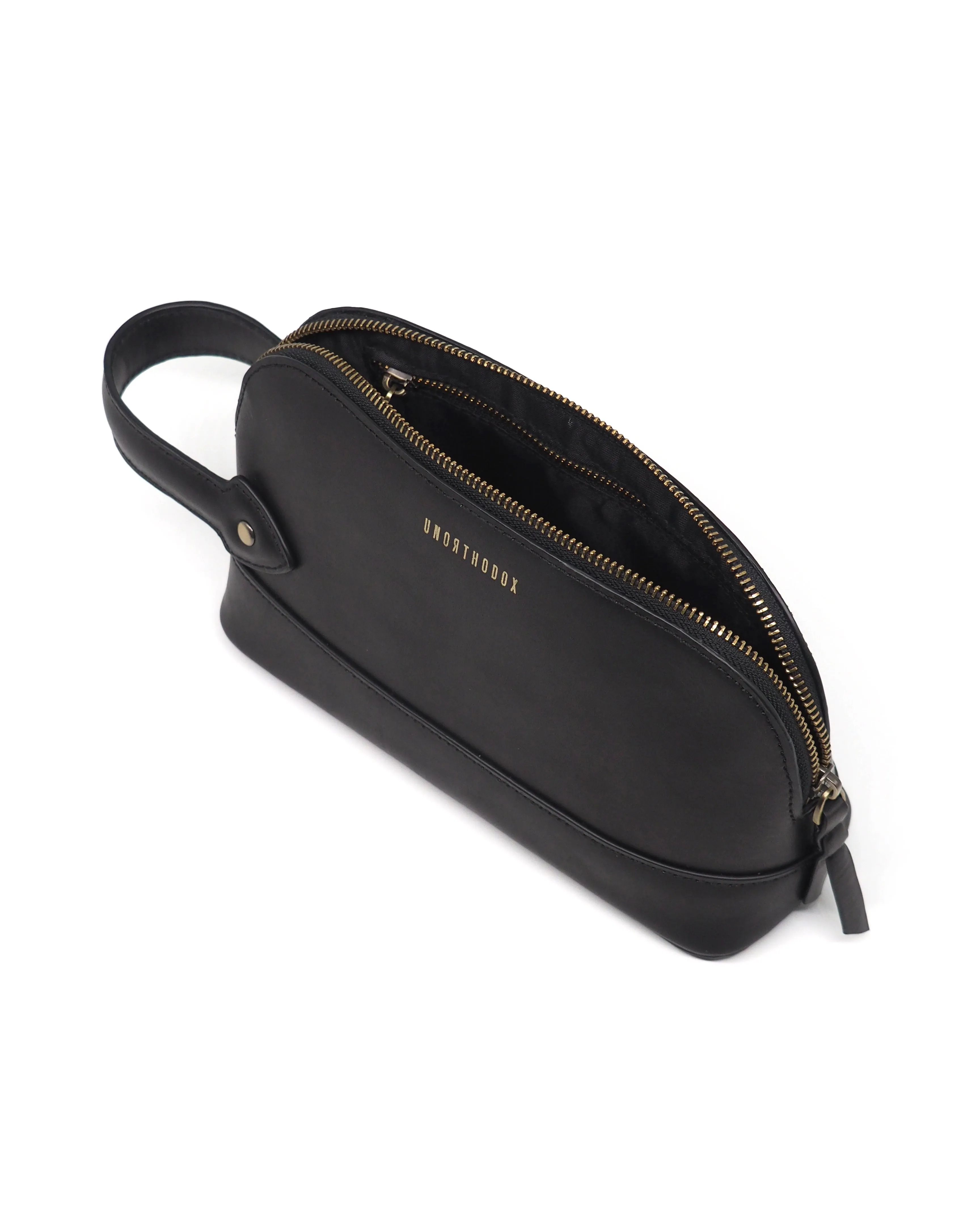 Leather Dopp Kit (Nero Lamma Belly)