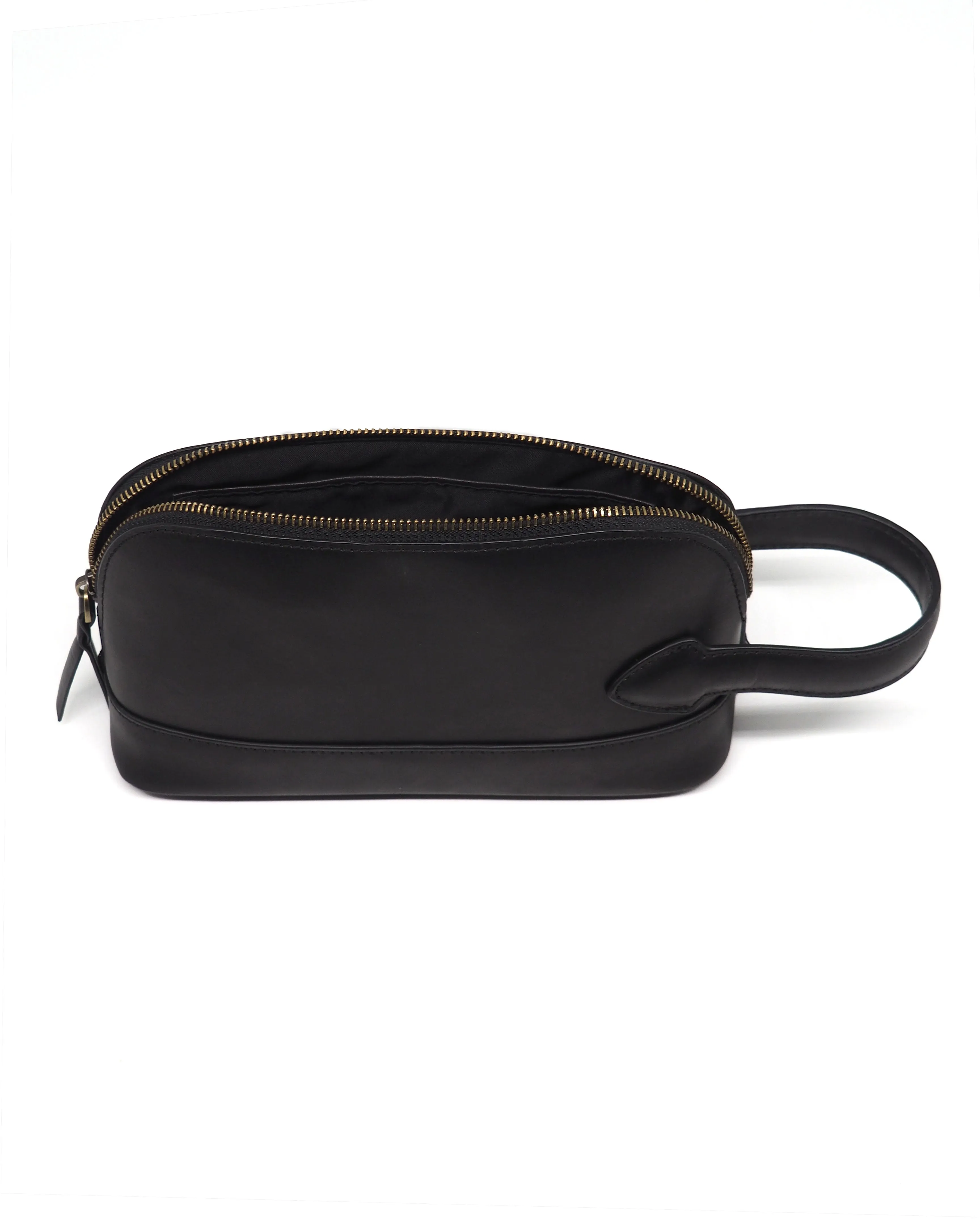 Leather Dopp Kit (Nero Lamma Belly)