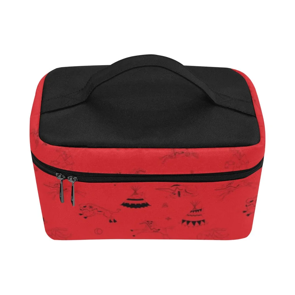 Ledger Dabbles Red Cosmetic Bag/Large