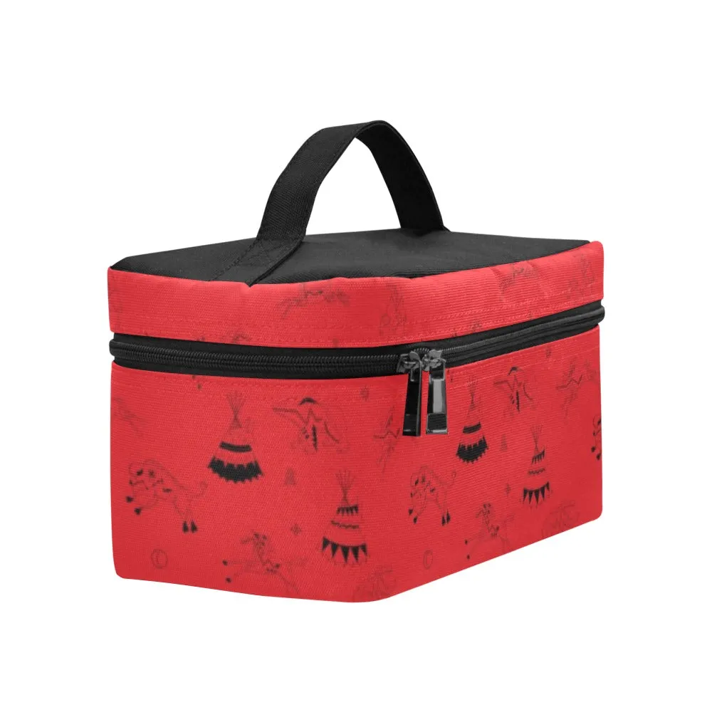 Ledger Dabbles Red Cosmetic Bag/Large