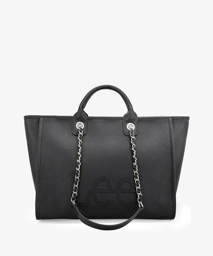 Lee Grain Leather Chain Shoulder Bag