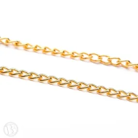 Light Chain Gold Plated Metal 3mm-Pack of 10m