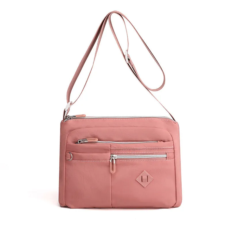 Lightweight multi-pocket shoulder bag for women